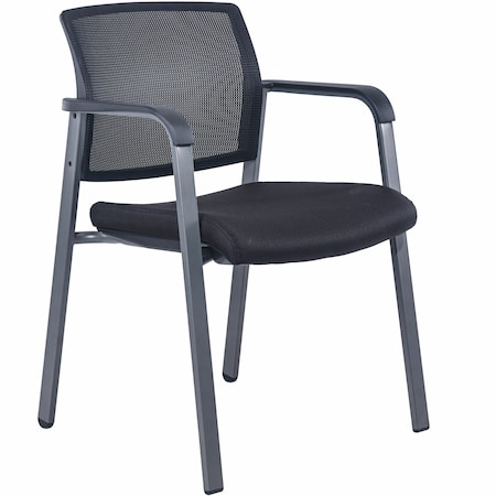 Lorell Mesh Back Guest Chair, Black LLR30956